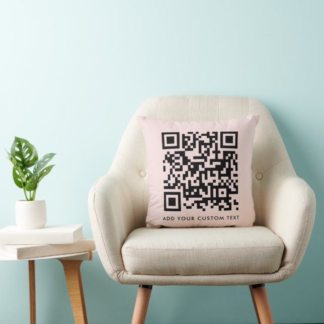 QR-Code | Minimalistisches, einfaches Scannen in R Kissen (Stuhl )