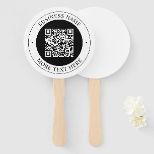 QR-Code mit bearbeitbarem kreisförmigem Text und G Fächer