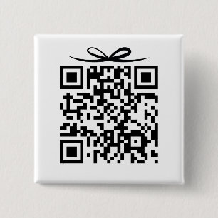 QR-Code mit Bugs-Geschenkboxen für Braut- und Bode Button