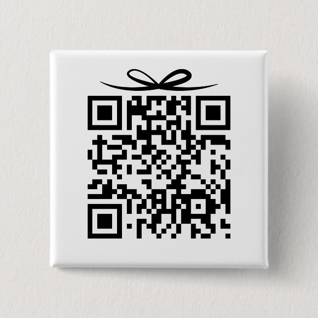 QR-Code mit Bugs-Geschenkboxen für Braut- und Bode Button (Vorderseite)