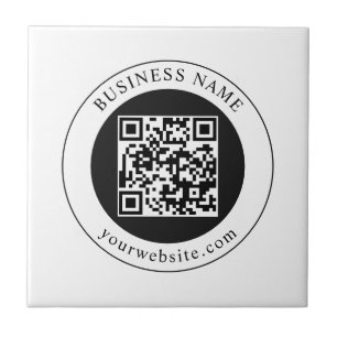 QR-Code mit editierbarem Firmennamen Fliese
