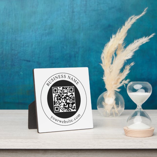 QR-Code mit editierbarem Firmennamen Fotoplatte (InSitu)