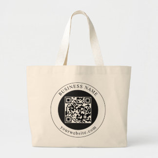 QR-Code mit editierbarem Firmennamen Jumbo Stoffbeutel