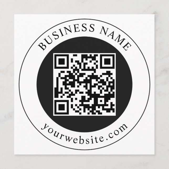 QR-Code mit editierbarem Firmennamen Programm (Vorderseite)