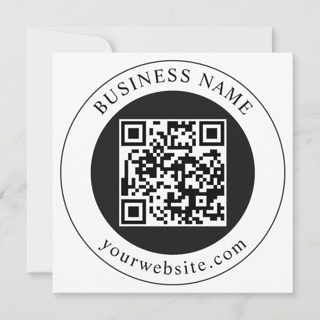 QR-Code mit editierbarem Firmennamen Save The Date (Vorderseite)