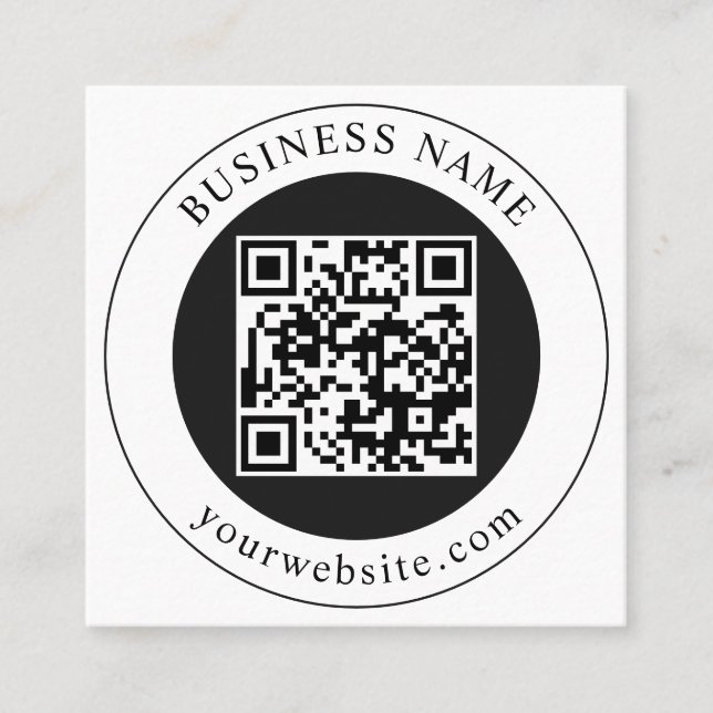 QR-Code mit editierbarem Firmennamen Treuekarte (Vorderseite)