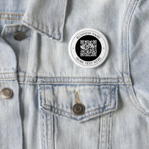 QR-Code mit editierbarem Firmennamen und kreisförm Button