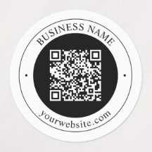 QR-Code mit editierbarem Firmennamen und kreisförm