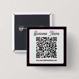 QR-Code mit kursorischer Handschrift Button