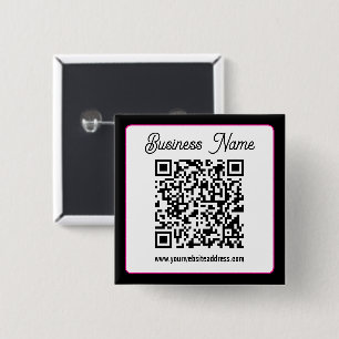 QR-Code mit kursorischer Handschrift Button