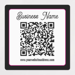QR-Code mit kursorischer Handschrift Etiketten