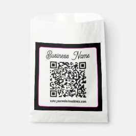QR-Code mit kursorischer Handschrift Geschenktütchen
