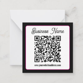 QR-Code mit kursorischer Handschrift Mitteilungskarte