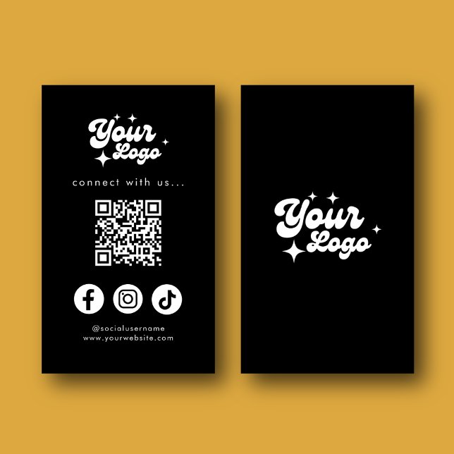 QR-Code Mit Uns Verbinden Schwarz Visitenkarte (Von Creator hochgeladen)