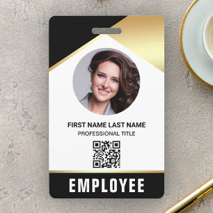 QR Code Mitarbeiter-ID-Karte für das Foto "Black G Ausweis