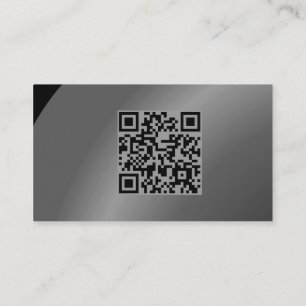 Qr Code Moderate schwarze moderne Neat Shaded Visitenkarte