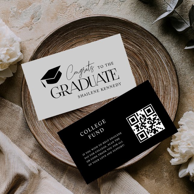 QR Code Modern Abschluss Uni Fund Scan Card Visitenkarte (Von Creator hochgeladen)