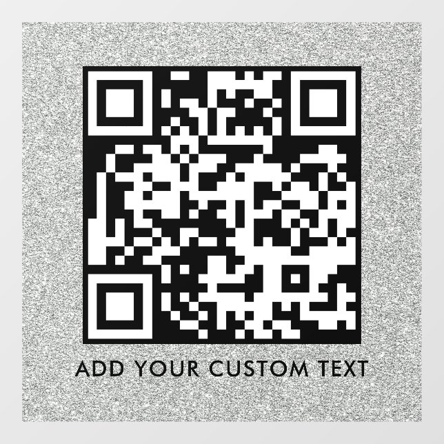 QR-Code | Modern Einfach Stylisch Scannbar  Fensteraufkleber (Blatt)