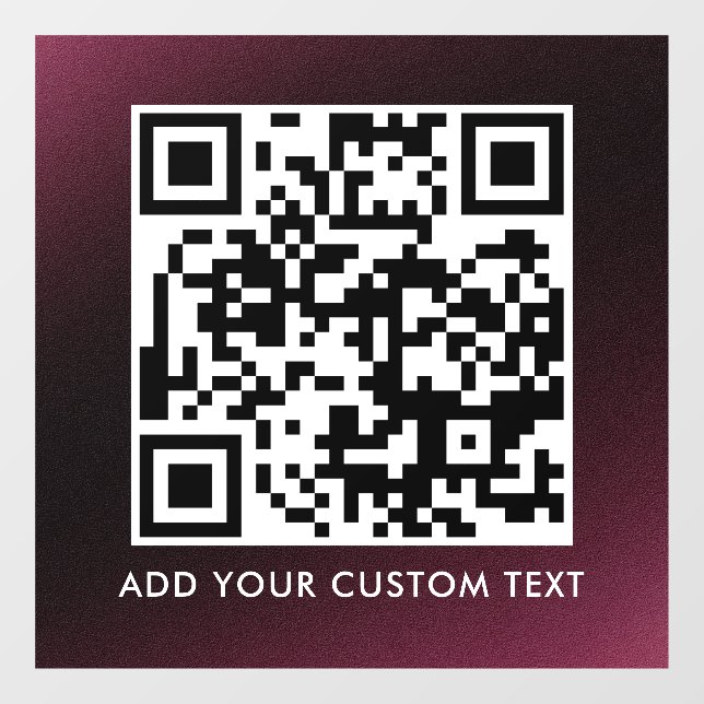 QR-Code | Modern Einfach Stylisch Scannbar  Fensteraufkleber (Blatt)