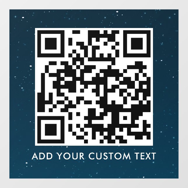 QR-Code | Modern Einfach Stylisch Scannbar  Fensteraufkleber (Blatt)