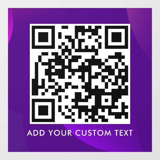 QR-Code | Modern Einfach Stylisch Scannbar  Fensteraufkleber (Blatt)