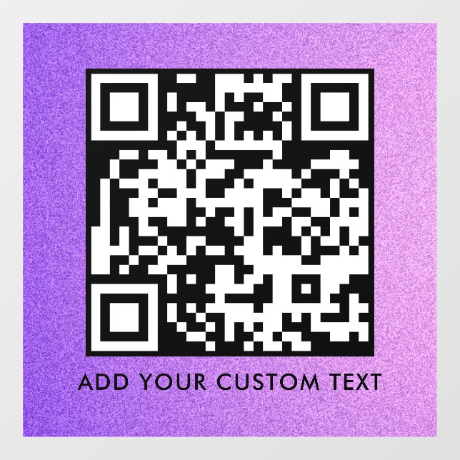 QR-Code | Modern Einfach Stylisch Scannbar  Fensteraufkleber (Blatt)