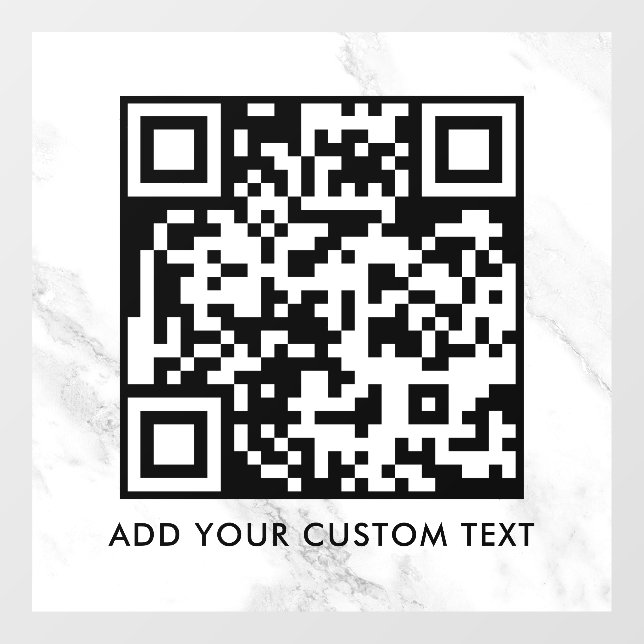 QR-Code | Modern Einfach Stylisch Scannbar  Fensteraufkleber (Blatt)