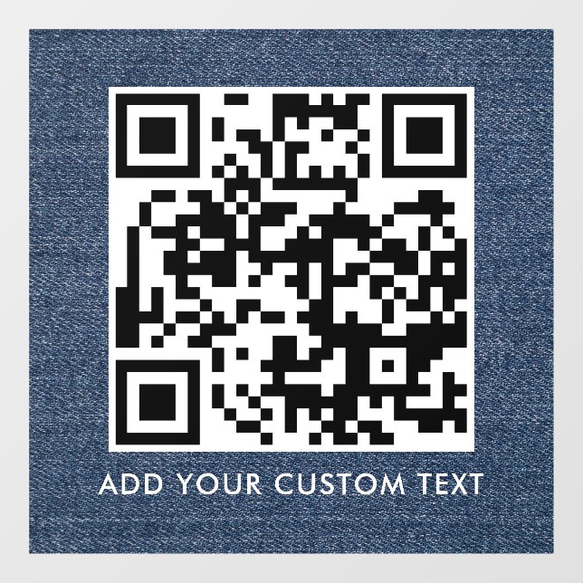 QR-Code | Modern Einfach Stylisch Scannbar  Fensteraufkleber (Blatt)