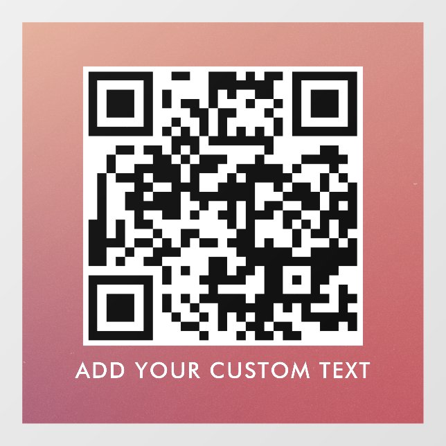 QR-Code | Modern Einfach Stylisch Scannbar  Fensteraufkleber (Blatt)