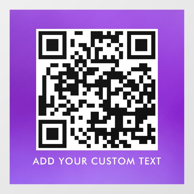 QR-Code | Modern Einfach Stylisch Scannbar  Fensteraufkleber (Blatt)