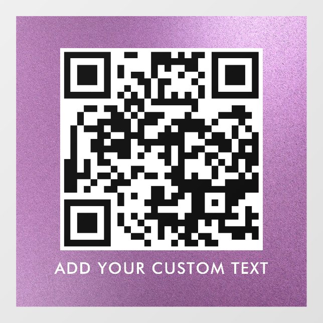 QR-Code | Modern Einfaches Stylisches Scannbares F Fensteraufkleber (Blatt)