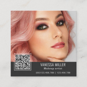 QR Code modern machen aus Künstler Platz Busine Quadratische Visitenkarte