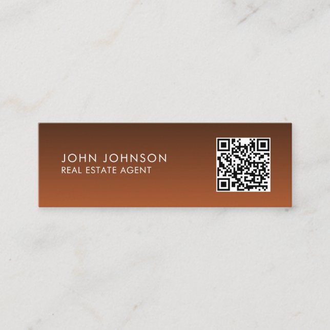 QR Code Modern Mini Business Card Mini Visitenkarte (Vorderseite)