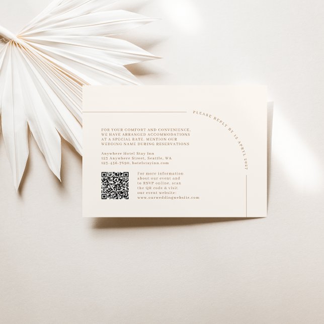 QR-Code Modern Minimalistisch Boho Arch RSVP-Karte RSVP Karte (Von Creator hochgeladen)