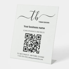 QR-Code Modern Minimalistisch einfach Sockelschild