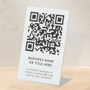 QR-Code Modern Minimalistisch sauber, einfach we Sockelschild