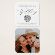 QR Code Moderne elegante Einladung zur Hochzeit