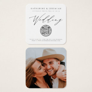 QR Code Moderne elegante Einladung zur Hochzeit