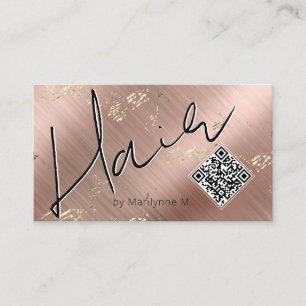 QR-Code Moderne Hair Stylist Business Card Visitenkarte