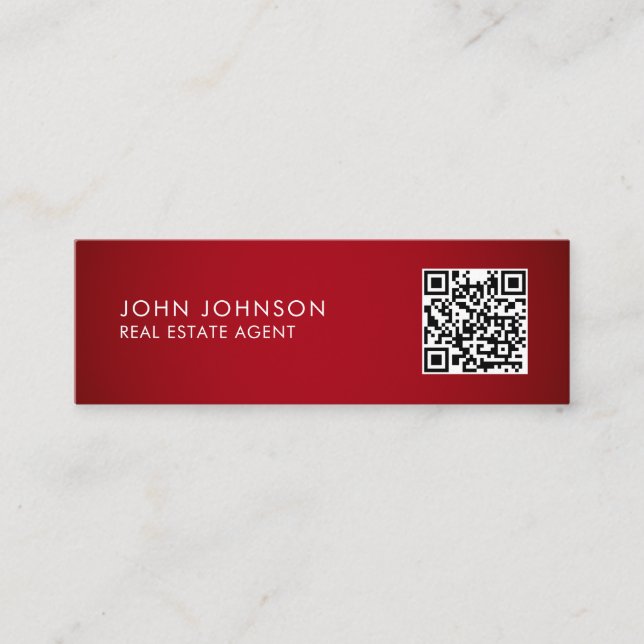 QR-Code Moderne Mini-Geschäftskarte Mini Visitenkarte (Vorderseite)