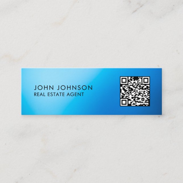 QR-Code moderne Mini-Geschäftskarte Mini Visitenkarte (Vorderseite)