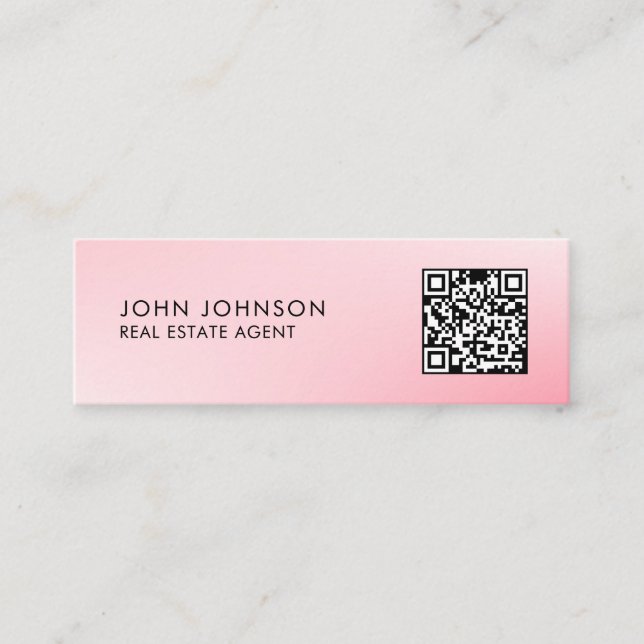 QR-Code moderne Mini-Geschäftskarte Mini Visitenkarte (Vorderseite)