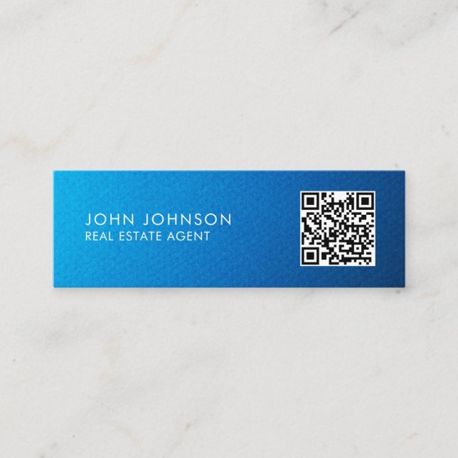 QR-Code moderne Mini-Geschäftskarte Mini Visitenkarte (Vorderseite)