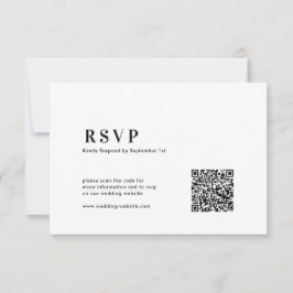 QR-Code Moderne Minimalistische Fette Schrift Hoch RSVP Karte