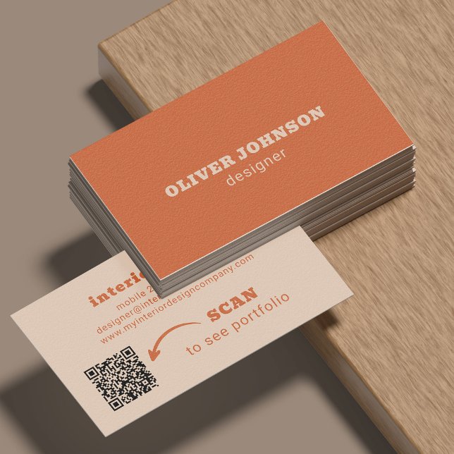 QR-Code moderne minimalistische fette Typografie o Visitenkarte (Von Creator hochgeladen)