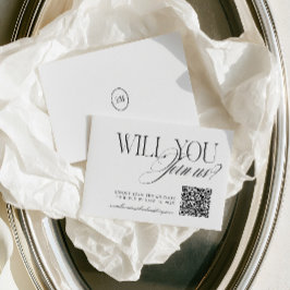 QR-Code Moderne Minimalistische Hochzeits-RSVP RSVP Karte