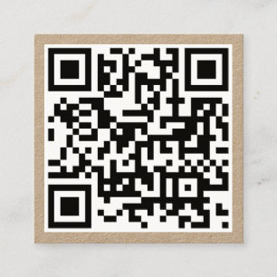QR-Code Moderne, Minimalistische, scannbare Kraft Quadratische Visitenkarte