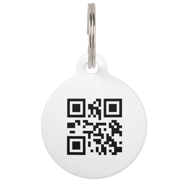 QR-Code | Moderne, scannbare, wenn verlorene Haust Haustiermarke (Vorderseite)