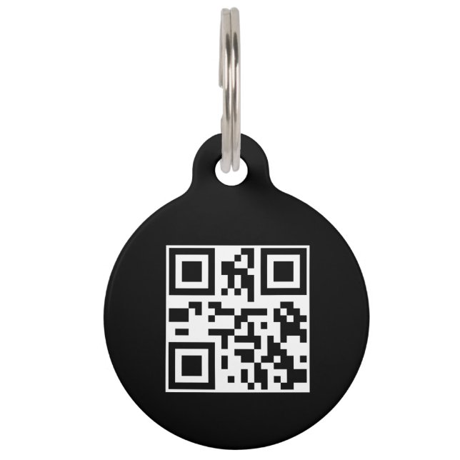 QR-Code | Moderne, scannbare, wenn verlorene Haust Haustiermarke (Vorderseite)