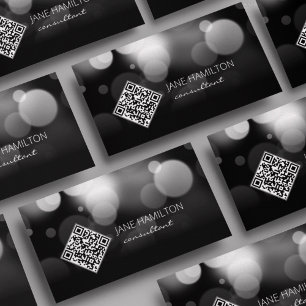 QR-Code Moderne schwarze Visitenkarte